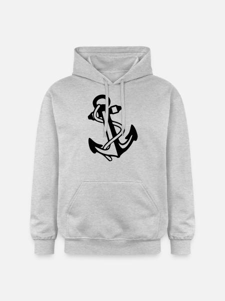 Anker - Gildan Unisex Softstyle® Midweight Hoodie - Hellgrau meliert