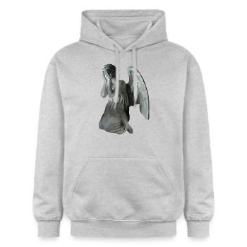 Weeping angel - Sweat à capuche Softstyle® Gildan Unisexe - gris clair chiné - Devant - Liana (172cm) & Jaron (178cm)