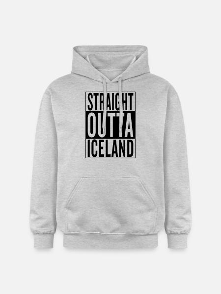 Iceland - Gildan Unisex Softstyle® Midweight Hoodie - Hellgrau meliert