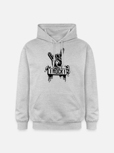 Jeg ROCK - Gildan Softstyle® Midweight unisex-hoodie - lysegrå meleret