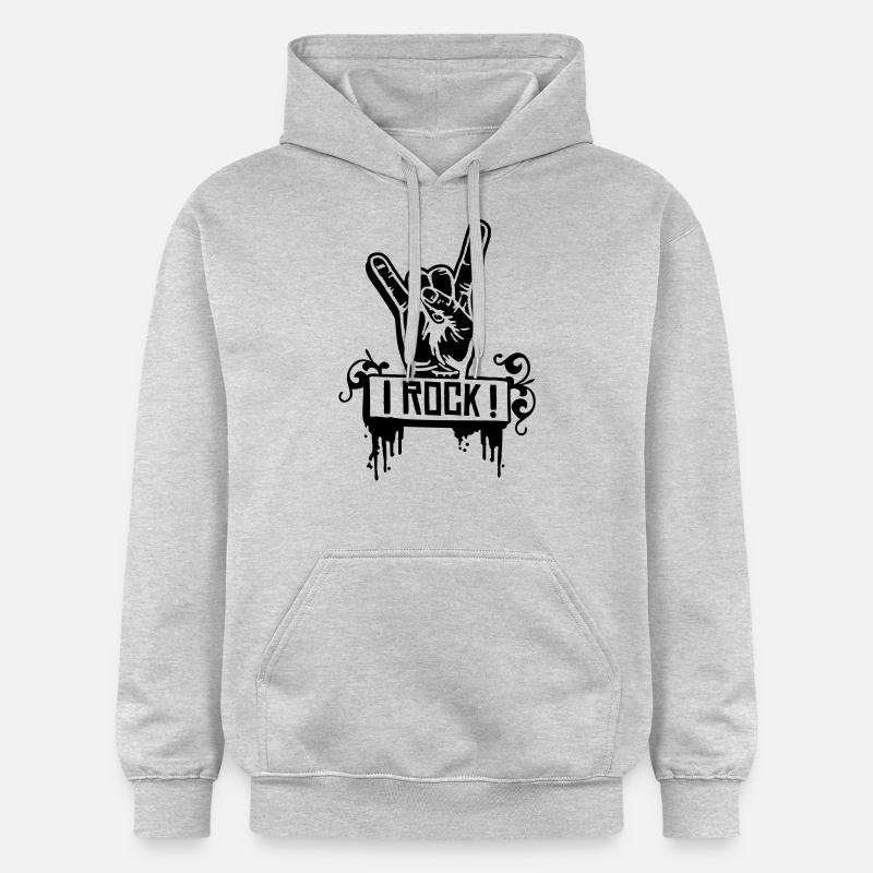 I ROCK - Sweat à capuche Softstyle® Gildan Unisexe - gris clair chiné