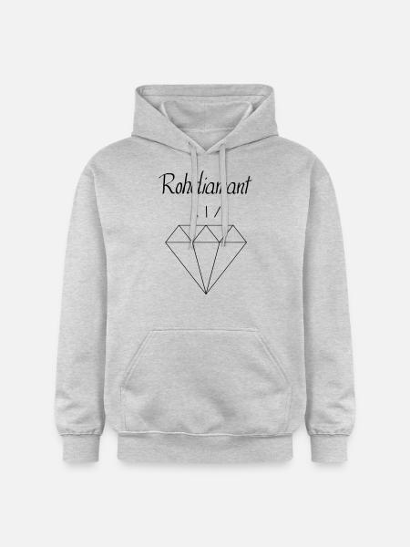 Rohdiamant - Gildan Unisex Softstyle® Midweight Hoodie - Hellgrau meliert