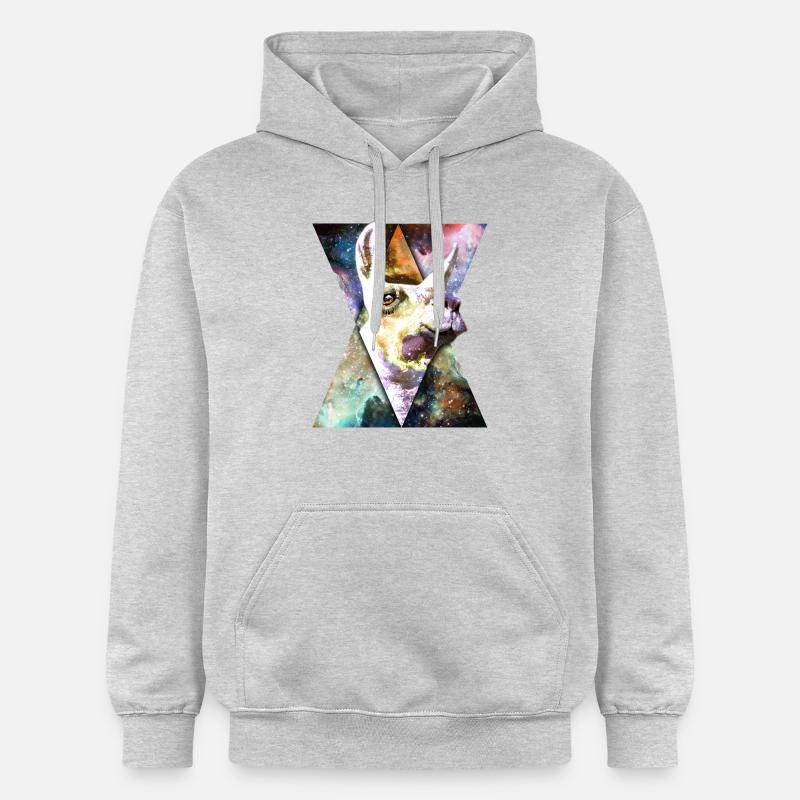 Lamarama dans l'espace - Sweat à capuche Softstyle® Gildan Unisexe - gris clair chiné