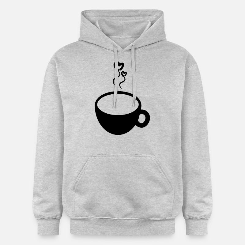 Kaffeetasse - Gildan Unisex Softstyle® Midweight Hoodie - Hellgrau meliert