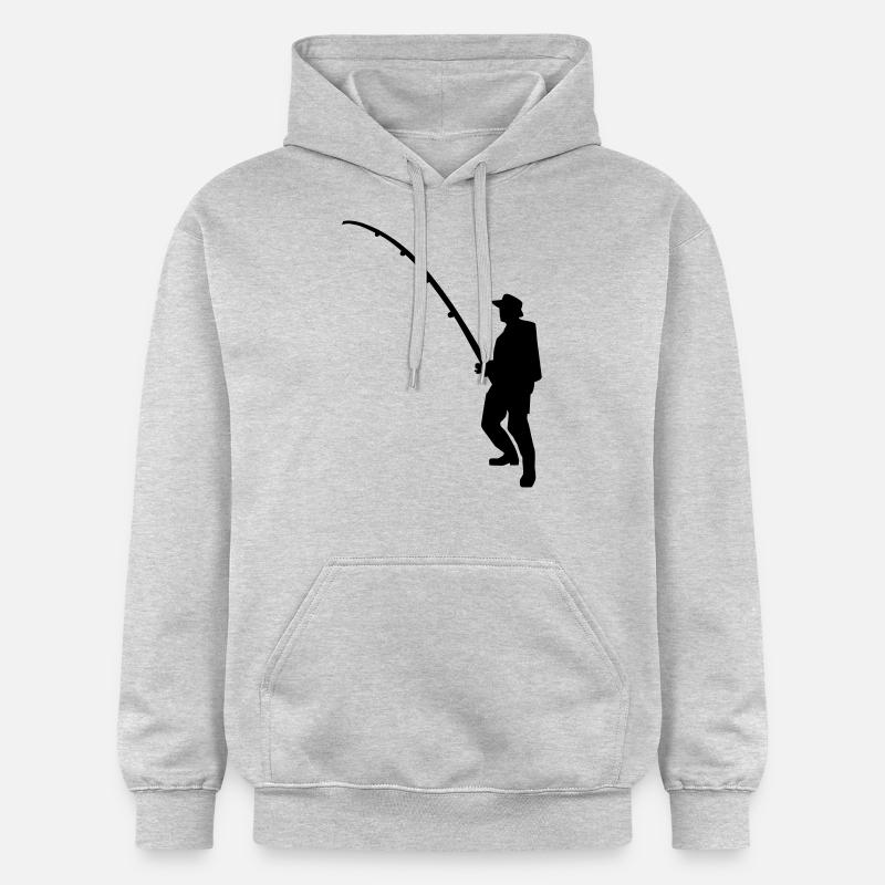 Pêche - Sweat à capuche Softstyle® Gildan Unisexe - gris clair chiné
