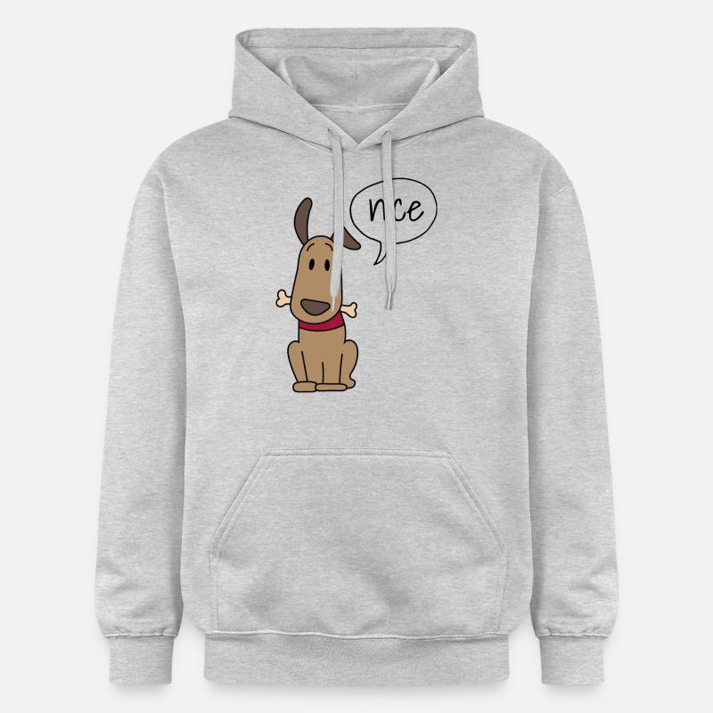 Mignon chien - Sweat à capuche Softstyle® Gildan Unisexe - gris clair chiné