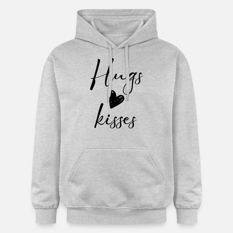 Câlins Bisous - Sweat à capuche Softstyle® Gildan Unisexe - gris clair chiné