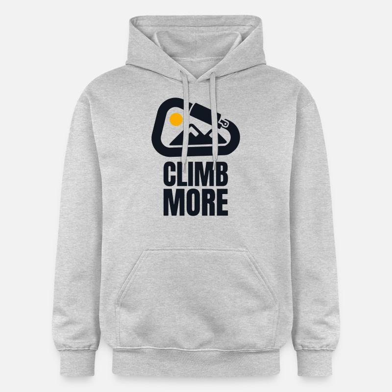 Grimpez plus - Cadeau de grimpeur - Sweat à capuche Softstyle® Gildan Unisexe - gris clair chiné