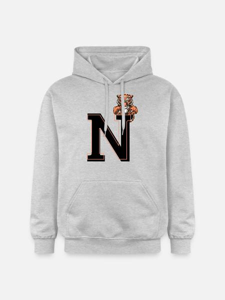 Letter n Tiger - Gift Idea - Gildan Unisex Softstyle® Midweight Hoodie - light heather grey