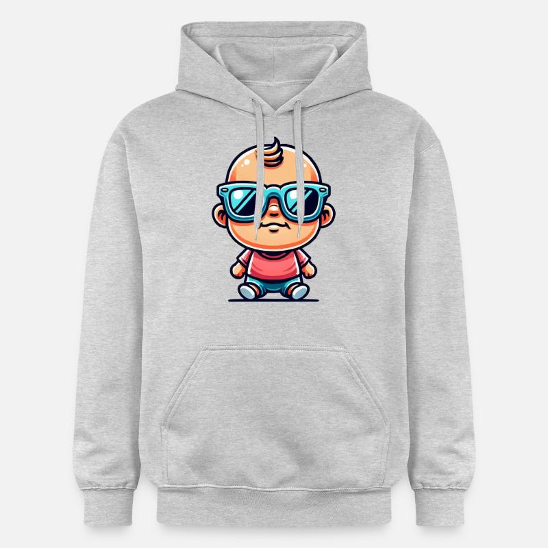 Bébé Bande Dessinée Garçon - Sweat à capuche Softstyle® Gildan Unisexe - gris clair chiné