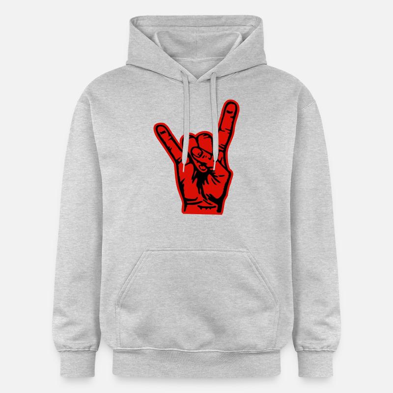 Rock on - Sweat à capuche Softstyle® Gildan Unisexe - gris clair chiné