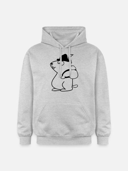Murmeltier - Gildan Unisex Softstyle® Midweight Hoodie - Hellgrau meliert