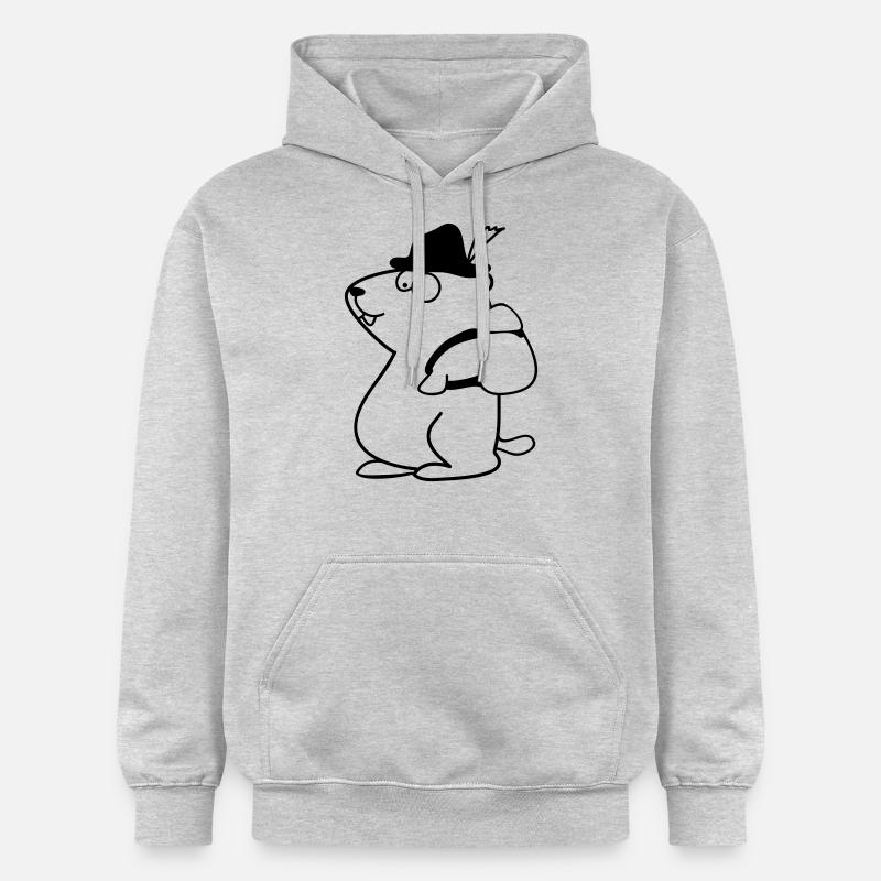 marmotte - Sweat à capuche Softstyle® Gildan Unisexe - gris clair chiné