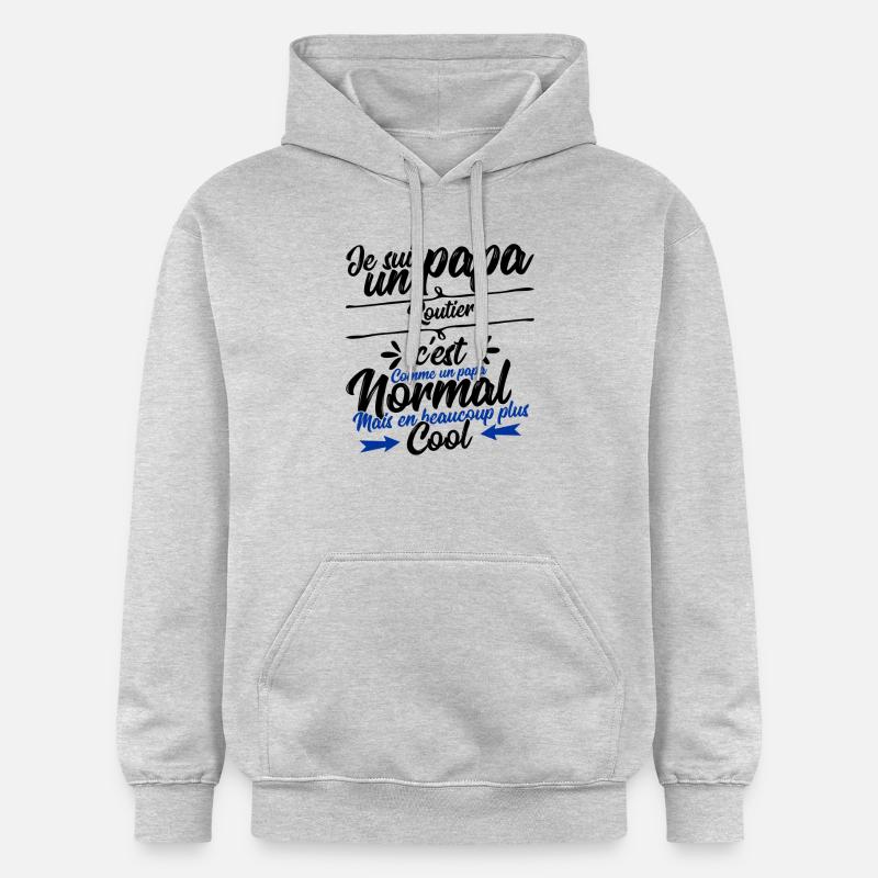 papa Routier cadeau - Sweat à capuche Softstyle® Gildan Unisexe - gris clair chiné