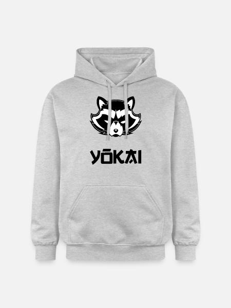yokai blak - Gildan Unisex Softstyle® Midweight Hoodie - light heather grey