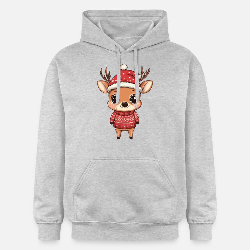 Noël du cerf - Sweat à capuche Softstyle® Gildan Unisexe - gris clair chiné