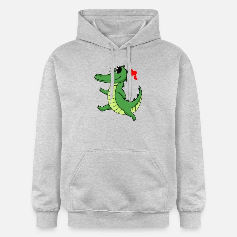 Crocodile - Sweat à capuche Softstyle® Gildan Unisexe - gris clair chiné