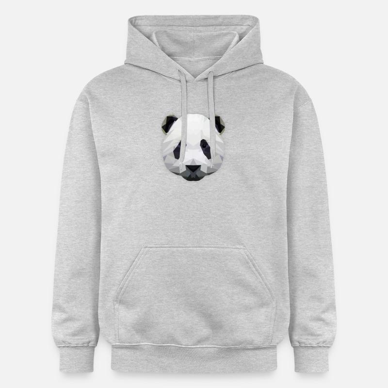 LowPoly "tête de panda" - Sweat à capuche Softstyle® Gildan Unisexe - gris clair chiné