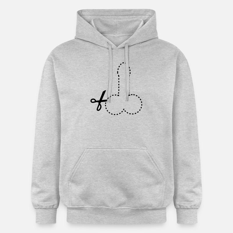 dashed_cut_out_penis_1c - Sweat à capuche Softstyle® Gildan Unisexe - gris clair chiné