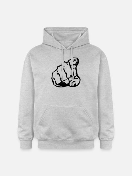 pointing_finger - Sweat à capuche Softstyle® Gildan Unisexe - gris clair chiné