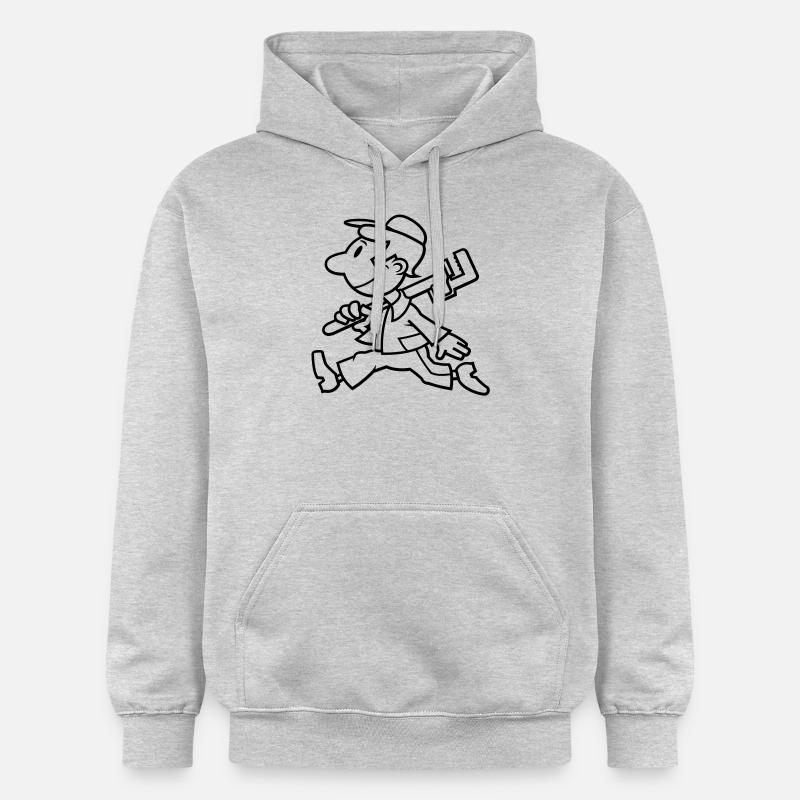 vl083a_worker_1c - Sweat à capuche Softstyle® Gildan Unisexe - gris clair chiné
