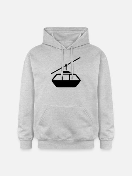 Seilbahn - Gildan Unisex Softstyle® Midweight Hoodie - Hellgrau meliert