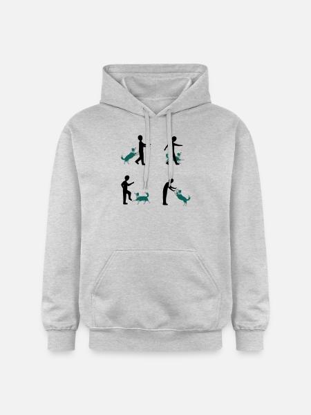 Dog Dancing 3-1 - Gildan Unisex Softstyle® Midweight Hoodie - light heather grey