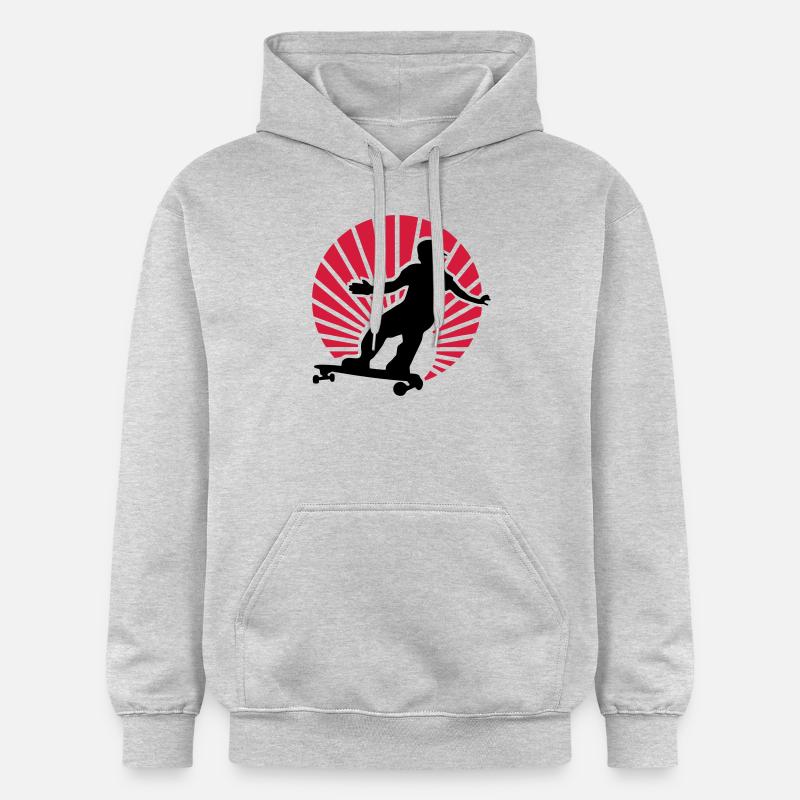 longboard - Sweat à capuche Softstyle® Gildan Unisexe - gris clair chiné