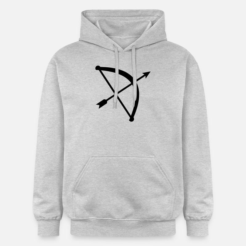 Pfeil Bogen - Gildan Unisex Softstyle® Midweight Hoodie - Hellgrau meliert
