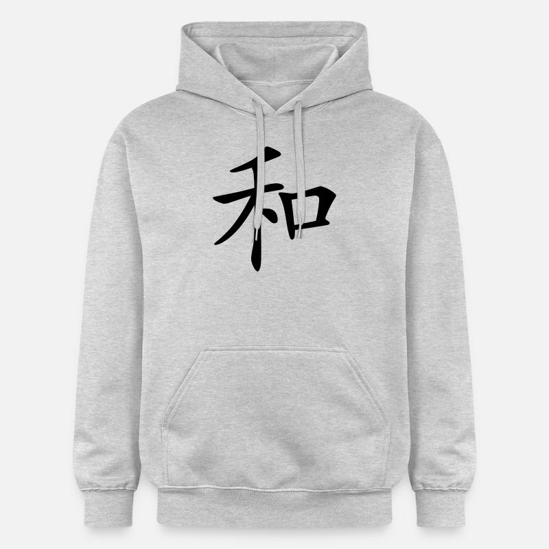 Peace - Sweat à capuche Softstyle® Gildan Unisexe - gris clair chiné