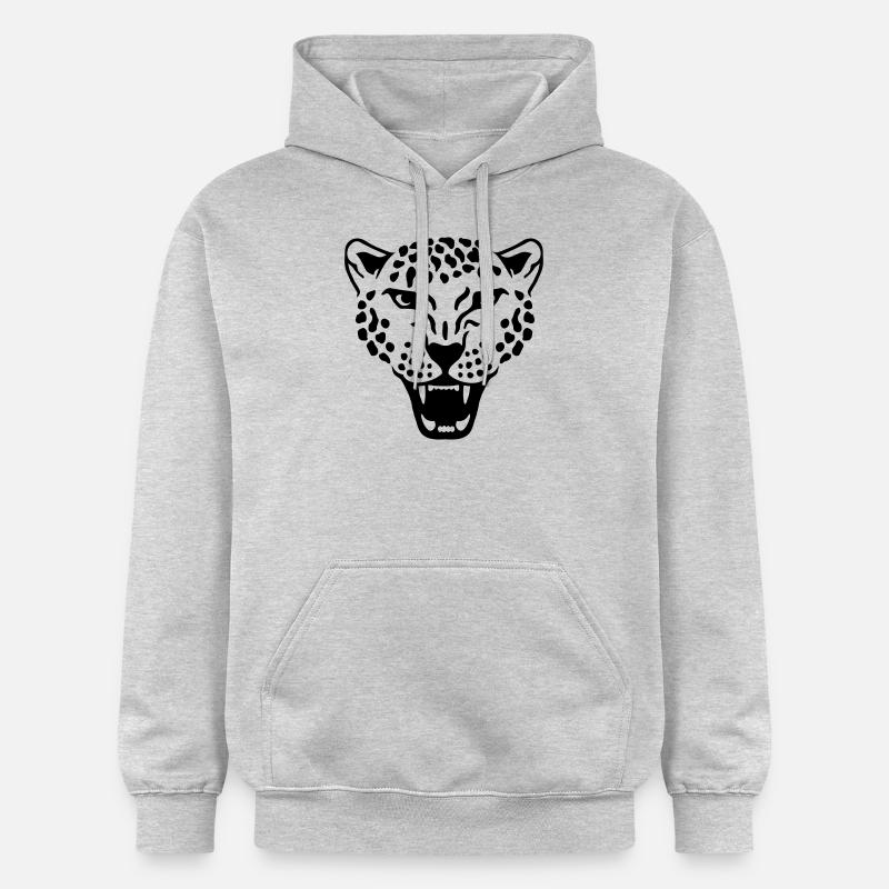 Leopard - Sweat à capuche Softstyle® Gildan Unisexe - gris clair chiné