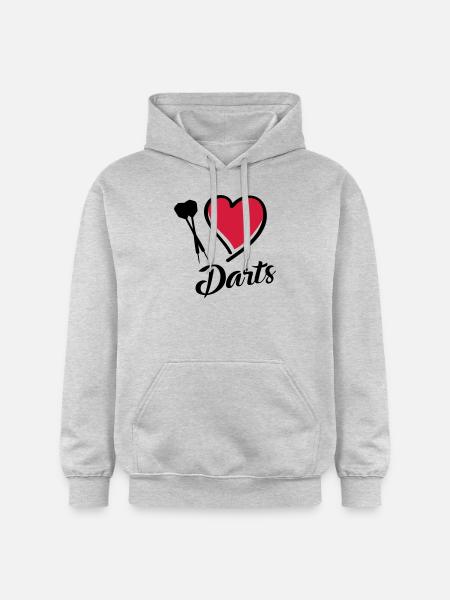 darts i love - Gildan Unisex Softstyle® Midweight Hoodie - Hellgrau meliert