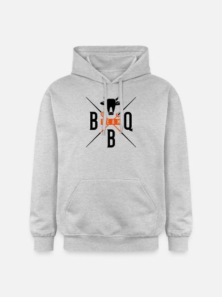bbq team grill - Gildan Unisex Softstyle® Midweight Hoodie - Hellgrau meliert