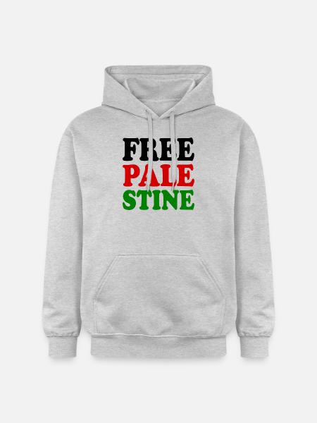 Free palestine - Gildan Unisex Softstyle® Midweight Hoodie - light heather grey