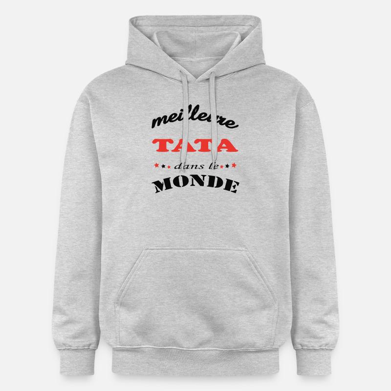 Meilleure TATA dans le monde - Sweat à capuche Softstyle® Gildan Unisexe - gris clair chiné