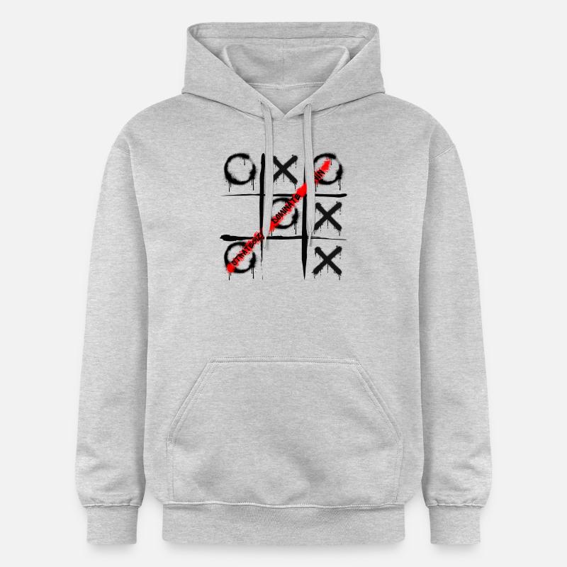 Tic Tac Toe - Graffiti Style - Sweat à capuche Softstyle® Gildan Unisexe - gris clair chiné