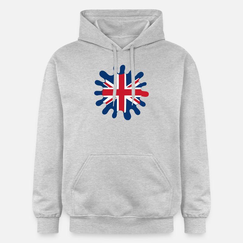 Blobs de drapeau de l’Angleterre - Sweat à capuche Softstyle® Gildan Unisexe - gris clair chiné