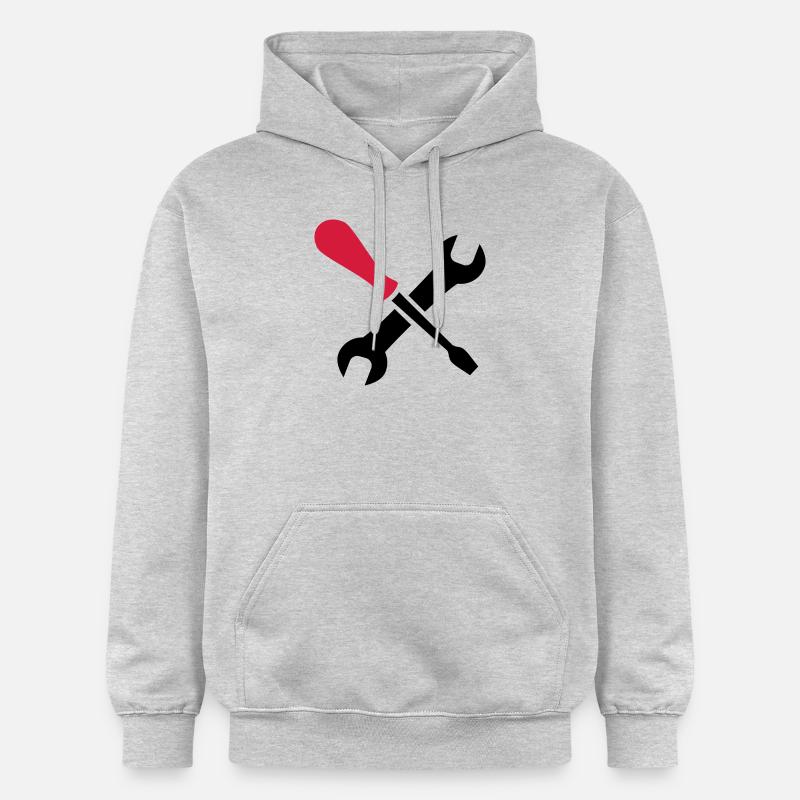 Werkzeug - Gildan Unisex Softstyle® Midweight Hoodie - Hellgrau meliert