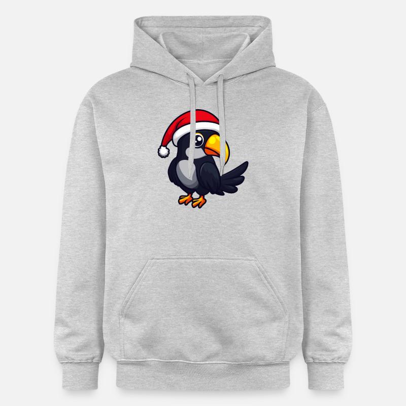 Toucan oiseau Noël mignon - Sweat à capuche Softstyle® Gildan Unisexe - gris clair chiné