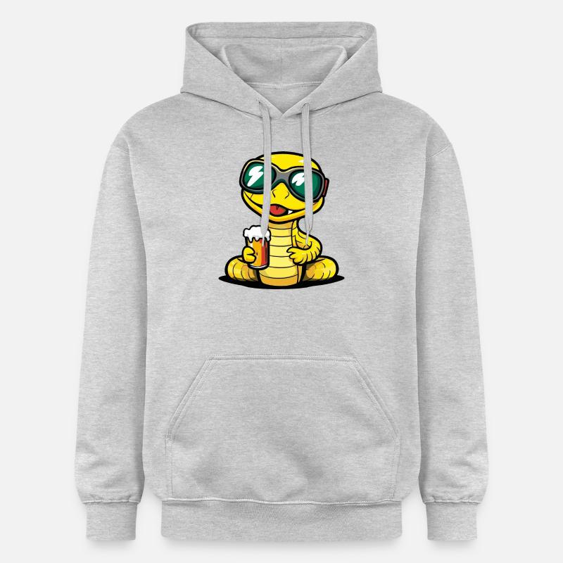 Bière de ski Snake Cobra - Sweat à capuche Softstyle® Gildan Unisexe - gris clair chiné
