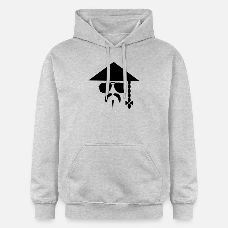 Chinese with Mustache - Sweat à capuche Softstyle® Gildan Unisexe - gris clair chiné