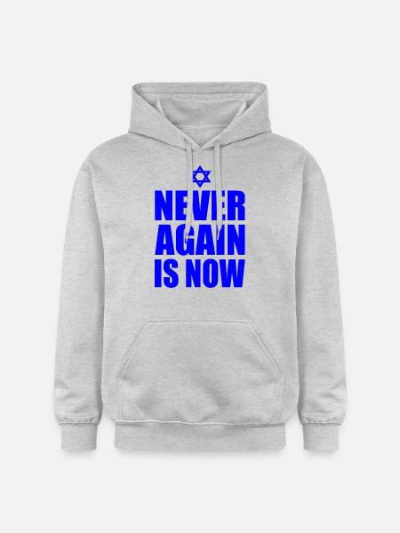 Never again is now - Gildan Unisex Softstyle® Midweight Hoodie - light heather grey