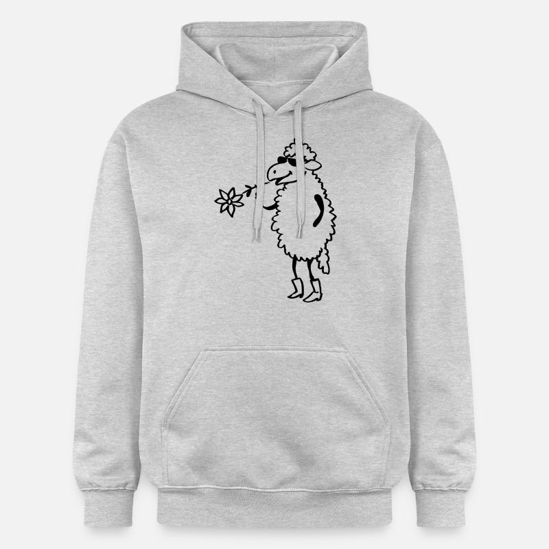 Cooles Schaf - Gildan Unisex Softstyle® Midweight Hoodie - Hellgrau meliert