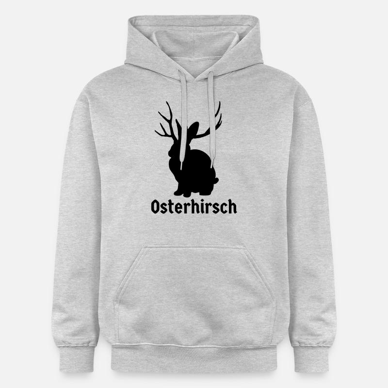 Hirsch Pâques - Sweat à capuche Softstyle® Gildan Unisexe - gris clair chiné