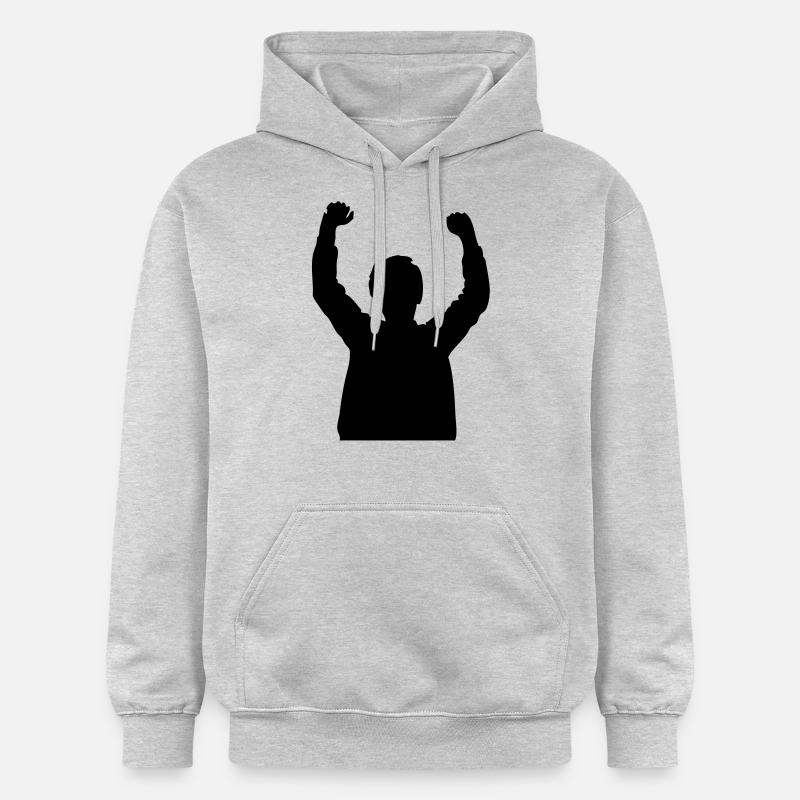 WIN - Sweat à capuche Softstyle® Gildan Unisexe - gris clair chiné