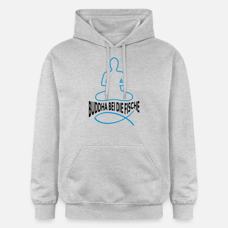 BOUDDHA DANS LE POISSON - Sweat à capuche Softstyle® Gildan Unisexe - gris clair chiné