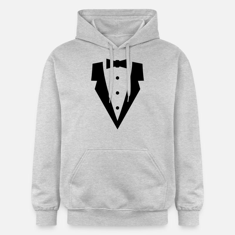 tuxedo_f1 - Sweat à capuche Softstyle® Gildan Unisexe - gris clair chiné