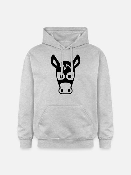 Bourrique - Sweat à capuche Softstyle® Gildan Unisexe - gris clair chiné