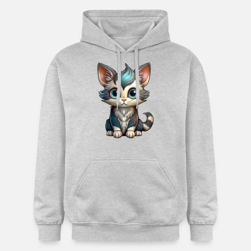 Petit Chat - Sweat à capuche Softstyle® Gildan Unisexe - gris clair chiné