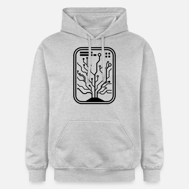 Micro-puce - Sweat à capuche Softstyle® Gildan Unisexe - gris clair chiné